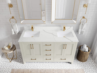 Malibu 60 in. W x 22 in. D Double Sink Bathroom Vanity - Willow Bath and Vanity