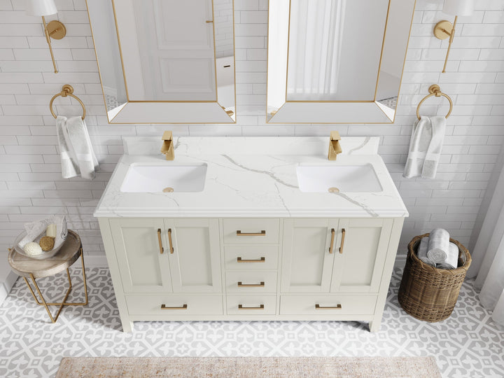 Malibu 60 in. W x 22 in. D Double Sink Bathroom Vanity - photo 22