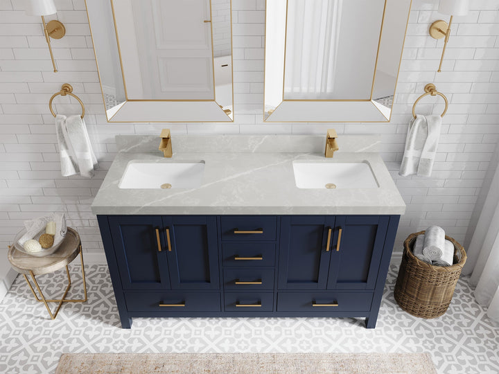 Malibu 60 in. W x 22 in. D Double Sink Bathroom Vanity - photo 34