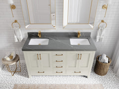 Malibu 60 in. W x 22 in. D Double Sink Bathroom Vanity - photo 32