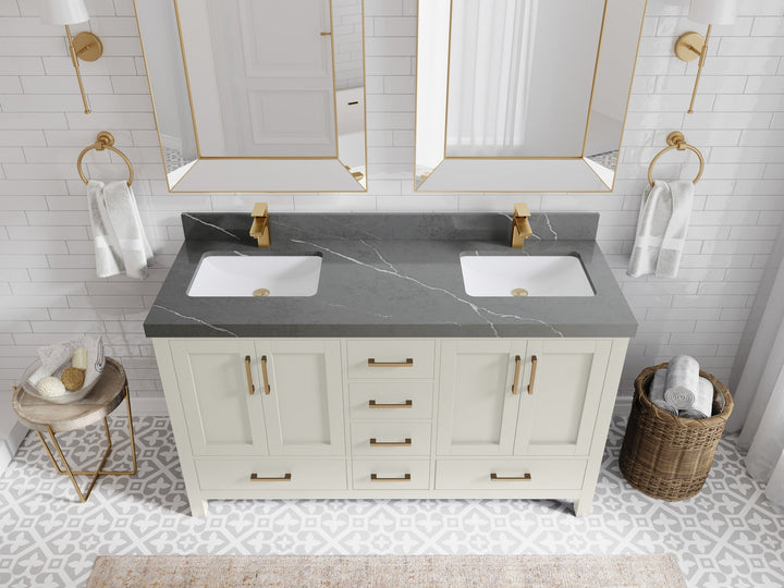 Malibu 60 in. W x 22 in. D Double Sink Bathroom Vanity - photo 32