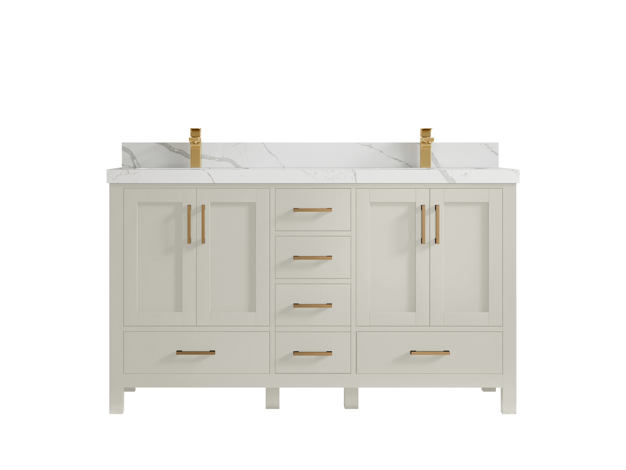 Malibu 60 in. W x 22 in. D Double Sink Bathroom Vanity - Willow Bath and Vanity