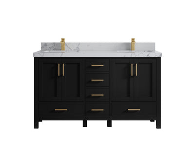 Malibu 60 in. W x 22 in. D Double Sink Bathroom Vanity - Willow Bath and Vanity