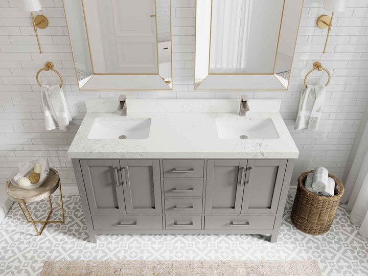 Malibu 60 in. W x 22 in. D Double Sink Bathroom Vanity - photo 30