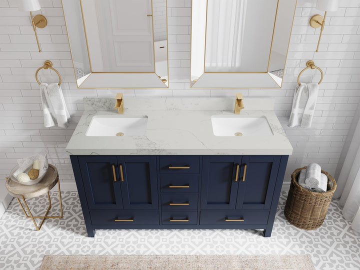 Malibu 60 in. W x 22 in. D Double Sink Bathroom Vanity - photo 18