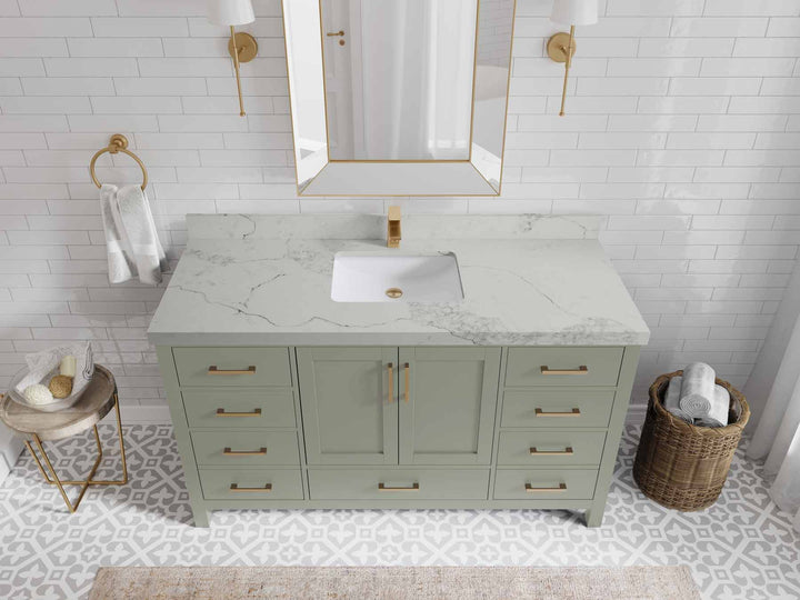 Malibu 60 in. W x 22 in. D Single Sink Bathroom Vanity - photo 8