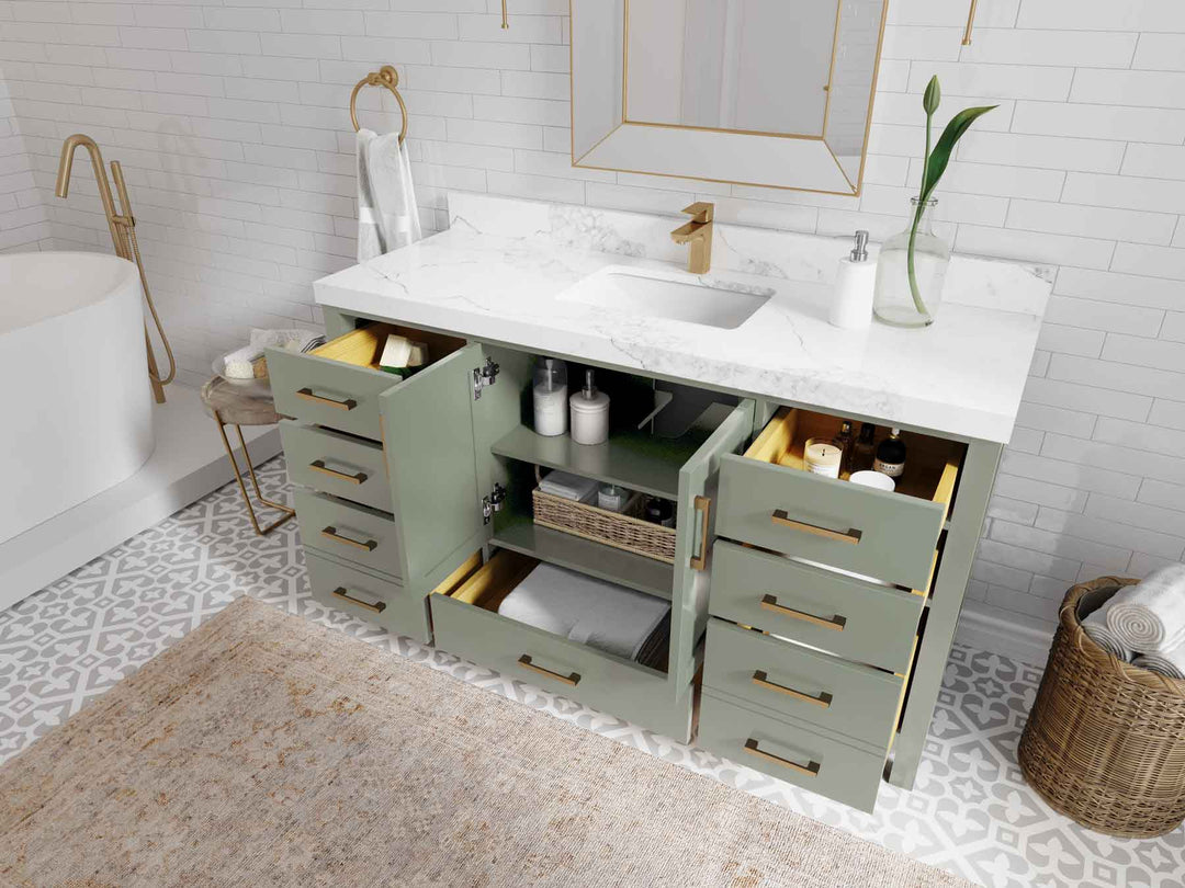 Malibu 60 in. W x 22 in. D Single Sink Bathroom Vanity - Willow Bath and Vanity