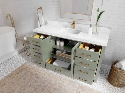 Malibu 60 in. W x 22 in. D Single Sink Bathroom Vanity - Willow Bath and Vanity