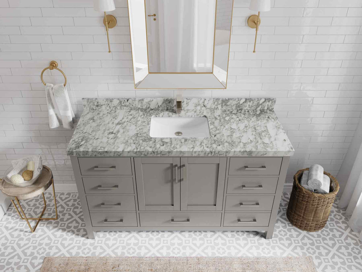 Malibu 60 in. W x 22 in. D Single Sink Bathroom Vanity - Willow Bath and Vanity