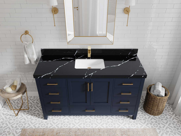 Malibu 60 in. W x 22 in. D Single Sink Bathroom Vanity - photo 8