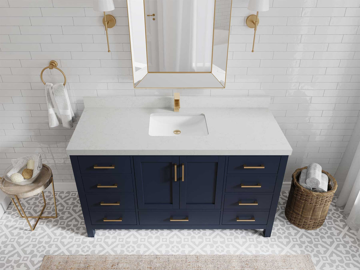 Malibu 60 in. W x 22 in. D Single Sink Bathroom Vanity - Willow Bath and Vanity