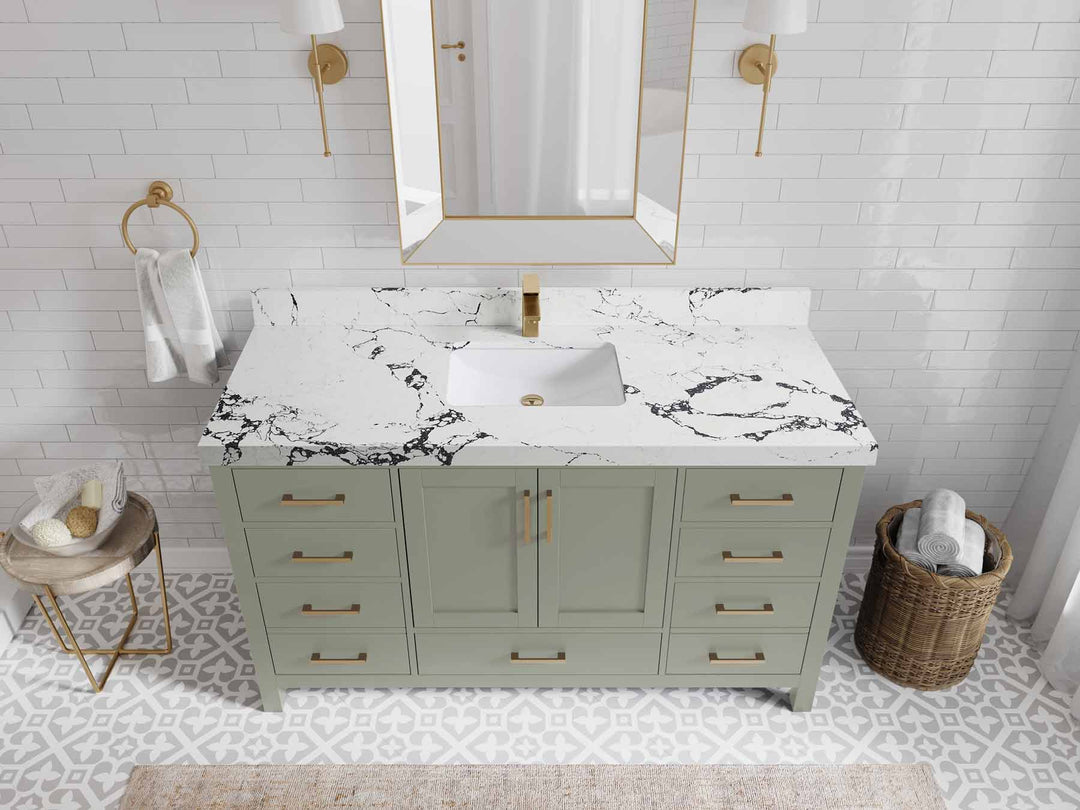 Malibu 60 in. W x 22 in. D Single Sink Bathroom Vanity - Willow Bath and Vanity