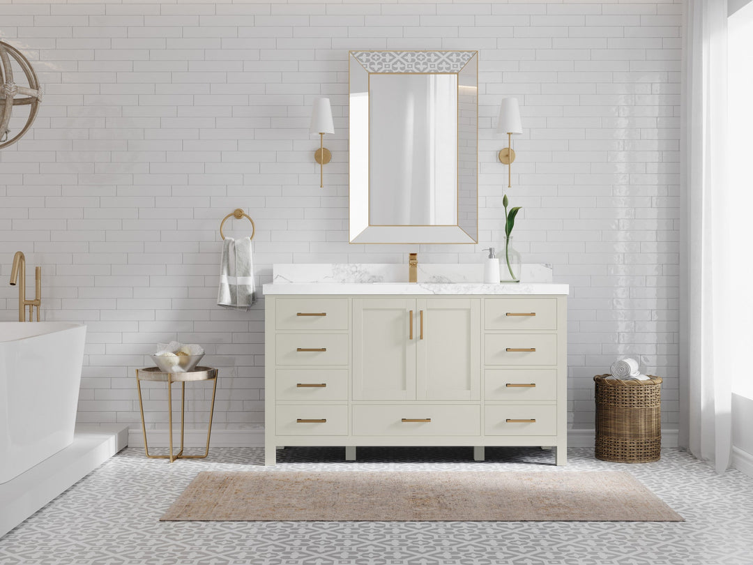 Malibu 60 in. W x 22 in. D Single Sink Bathroom Vanity - Willow Bath and Vanity
