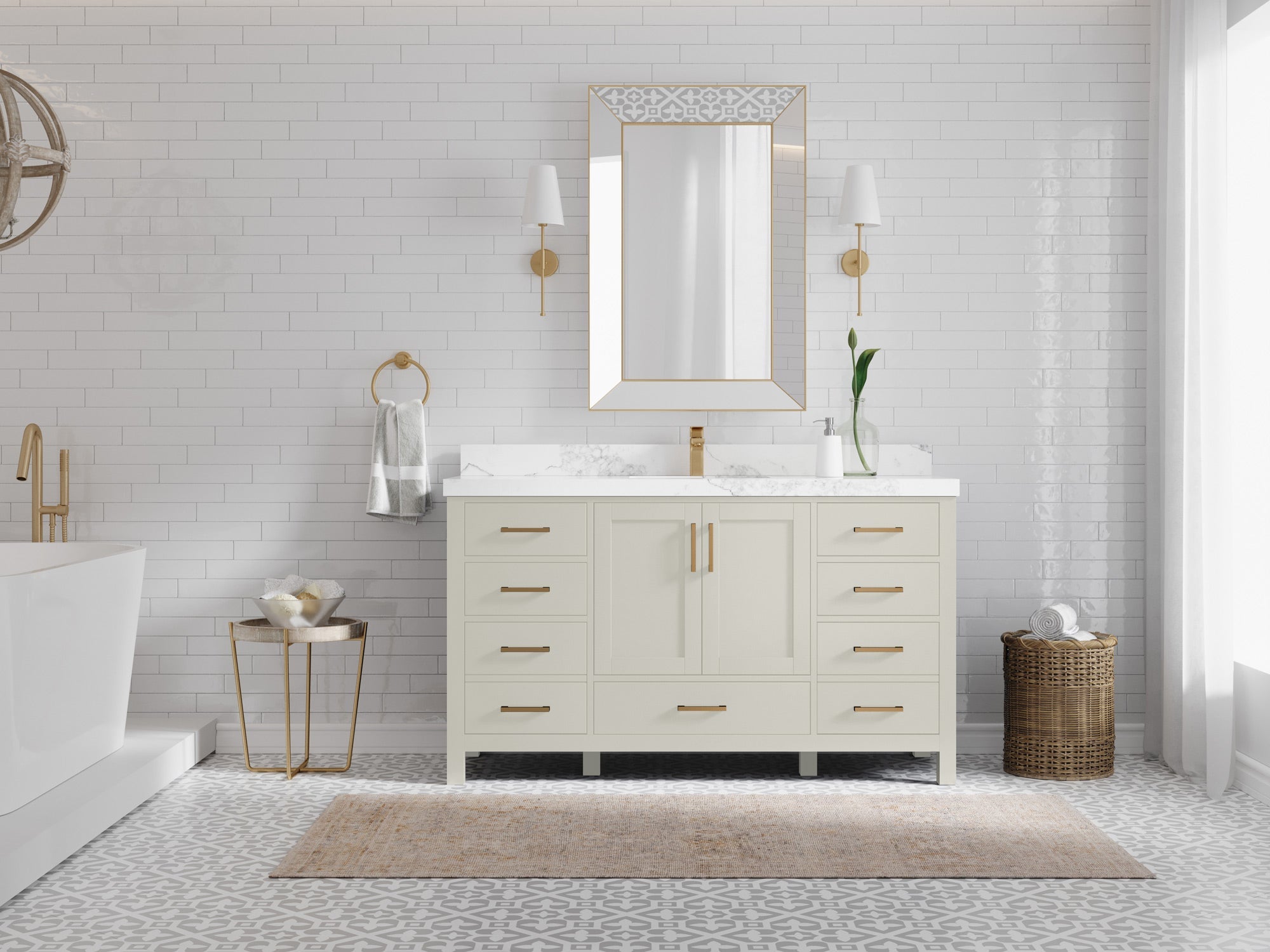 Malibu 60 in. W x 22 in. D Single Sink Bathroom Vanity - Willow Bath and Vanity