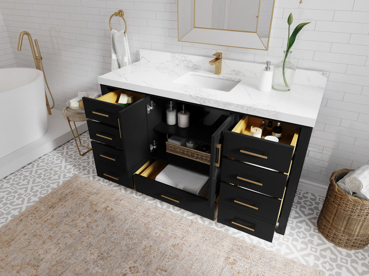 Malibu 60 in. W x 22 in. D Single Sink Bathroom Vanity - photo 3