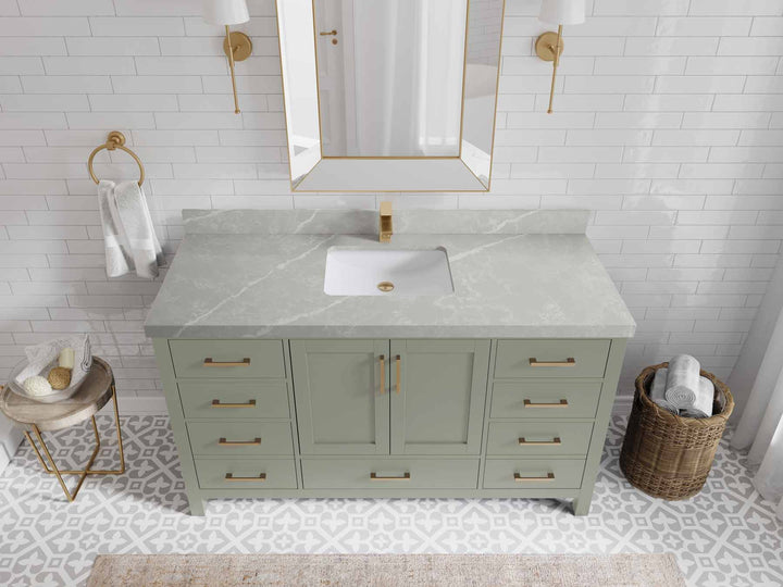 Malibu 60 in. W x 22 in. D Single Sink Bathroom Vanity - photo 31