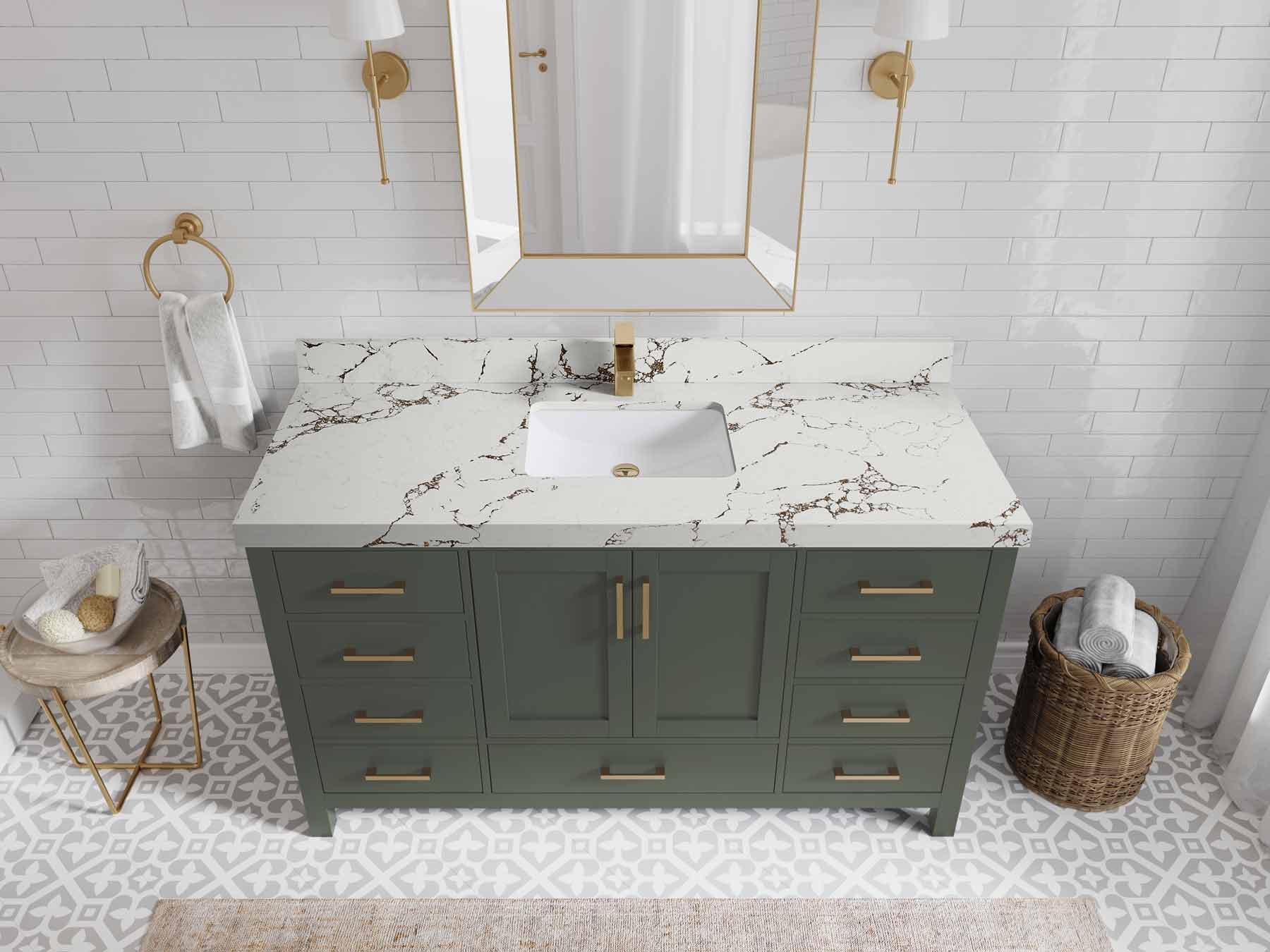 Malibu 60 in. W x 22 in. D Single Sink Bathroom Vanity - Willow Bath and Vanity