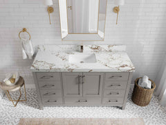 Malibu 60 in. W x 22 in. D Single Sink Bathroom Vanity - photo 38