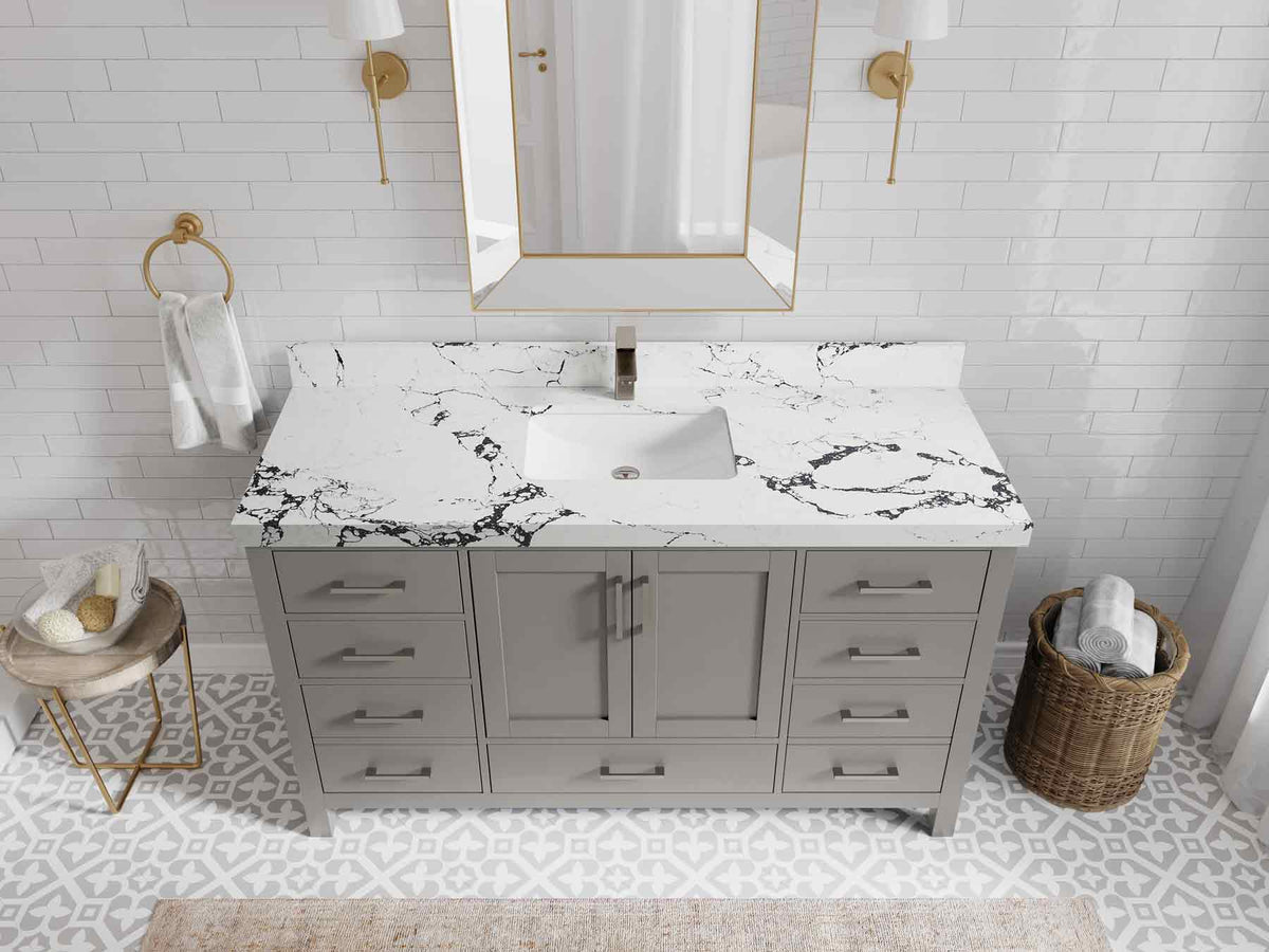 Malibu 60 in. W x 22 in. D Single Sink Bathroom Vanity - Willow Bath and Vanity