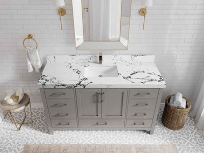 Malibu 60 in. W x 22 in. D Single Sink Bathroom Vanity - Willow Bath and Vanity