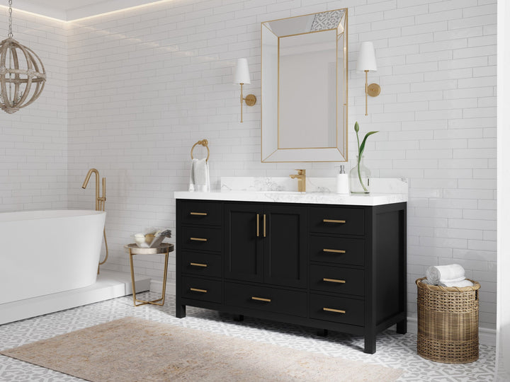 Malibu 60 in. W x 22 in. D Single Sink Bathroom Vanity - photo 2