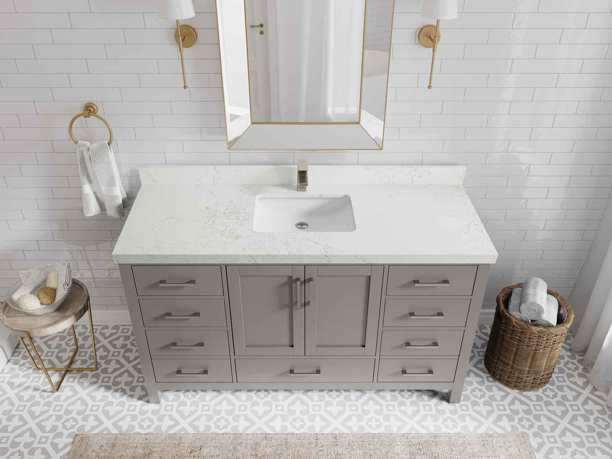Malibu 60 in. W x 22 in. D Single Sink Bathroom Vanity - Willow Bath and Vanity