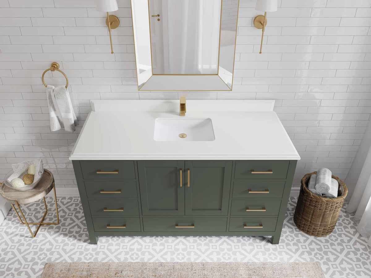 Malibu 60 in. W x 22 in. D Single Sink Bathroom Vanity - Willow Bath and Vanity