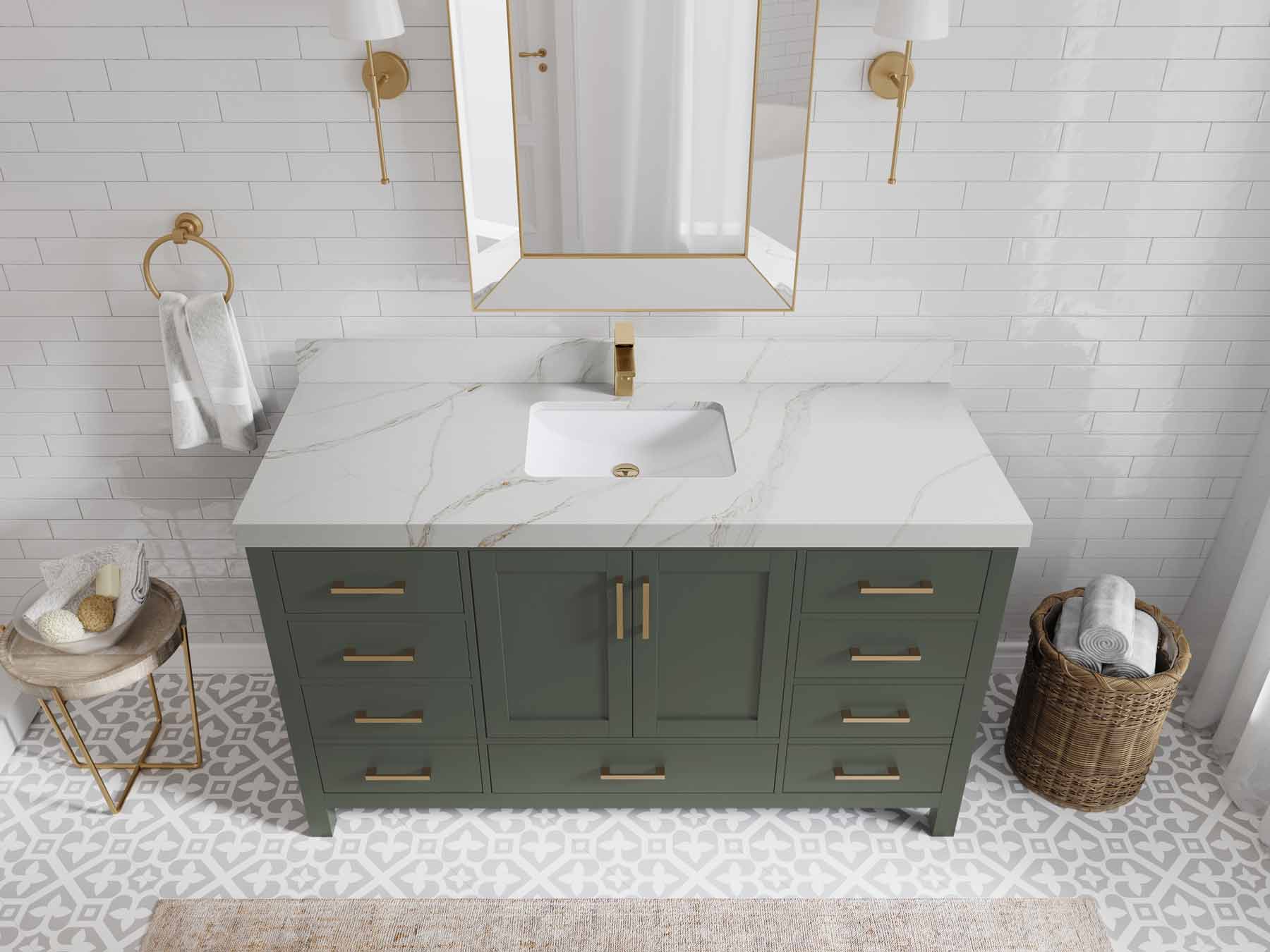 Malibu 60 in. W x 22 in. D Single Sink Bathroom Vanity - Willow Bath and Vanity