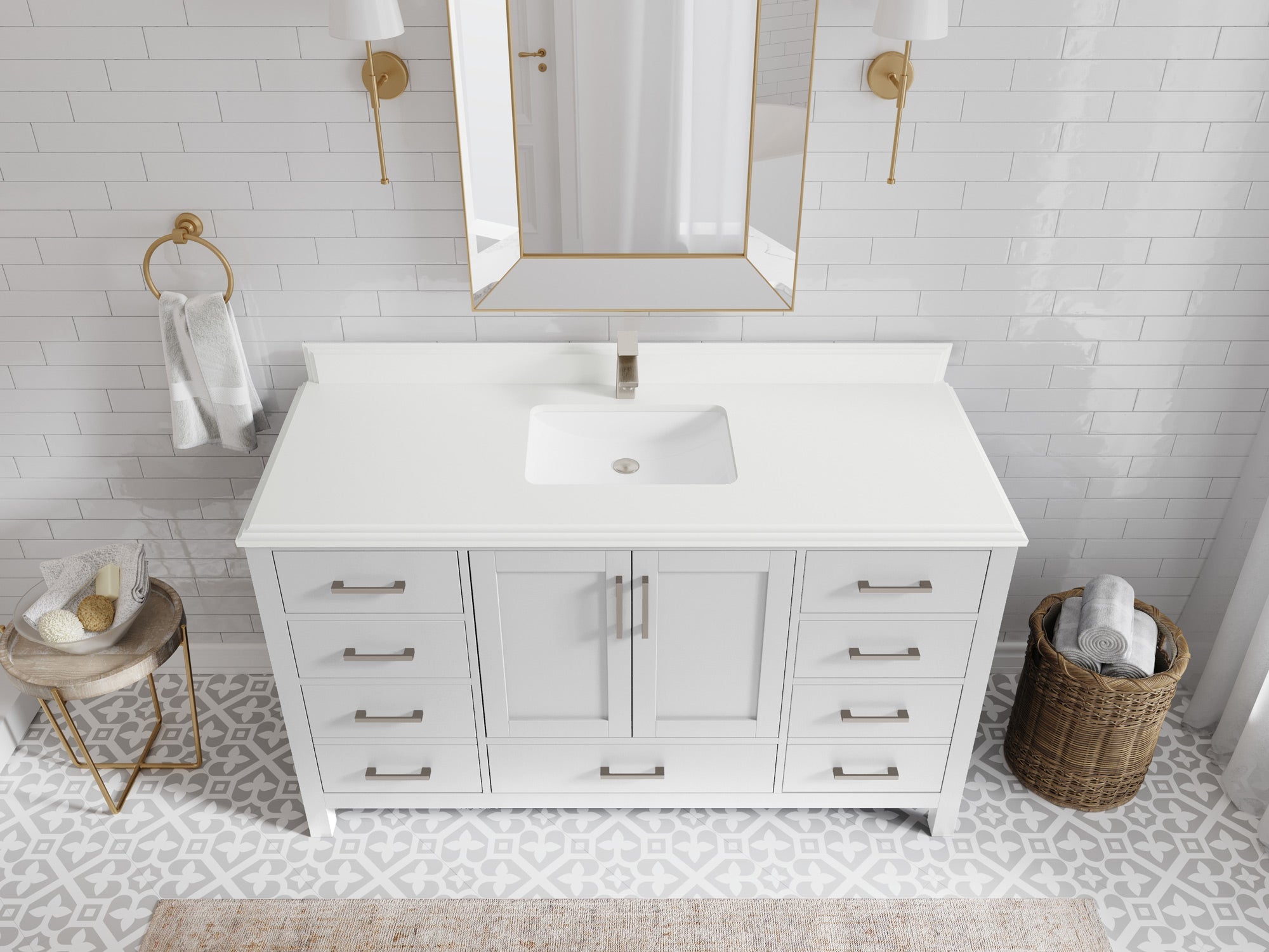 Malibu 60 in. W x 22 in. D Single Sink Bathroom Vanity - Willow Bath and Vanity