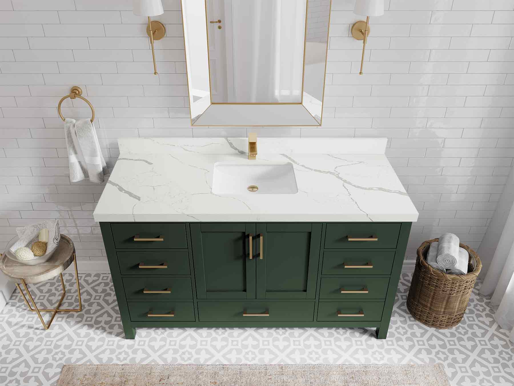 Malibu 60 in. W x 22 in. D Single Sink Bathroom Vanity - Willow Bath and Vanity