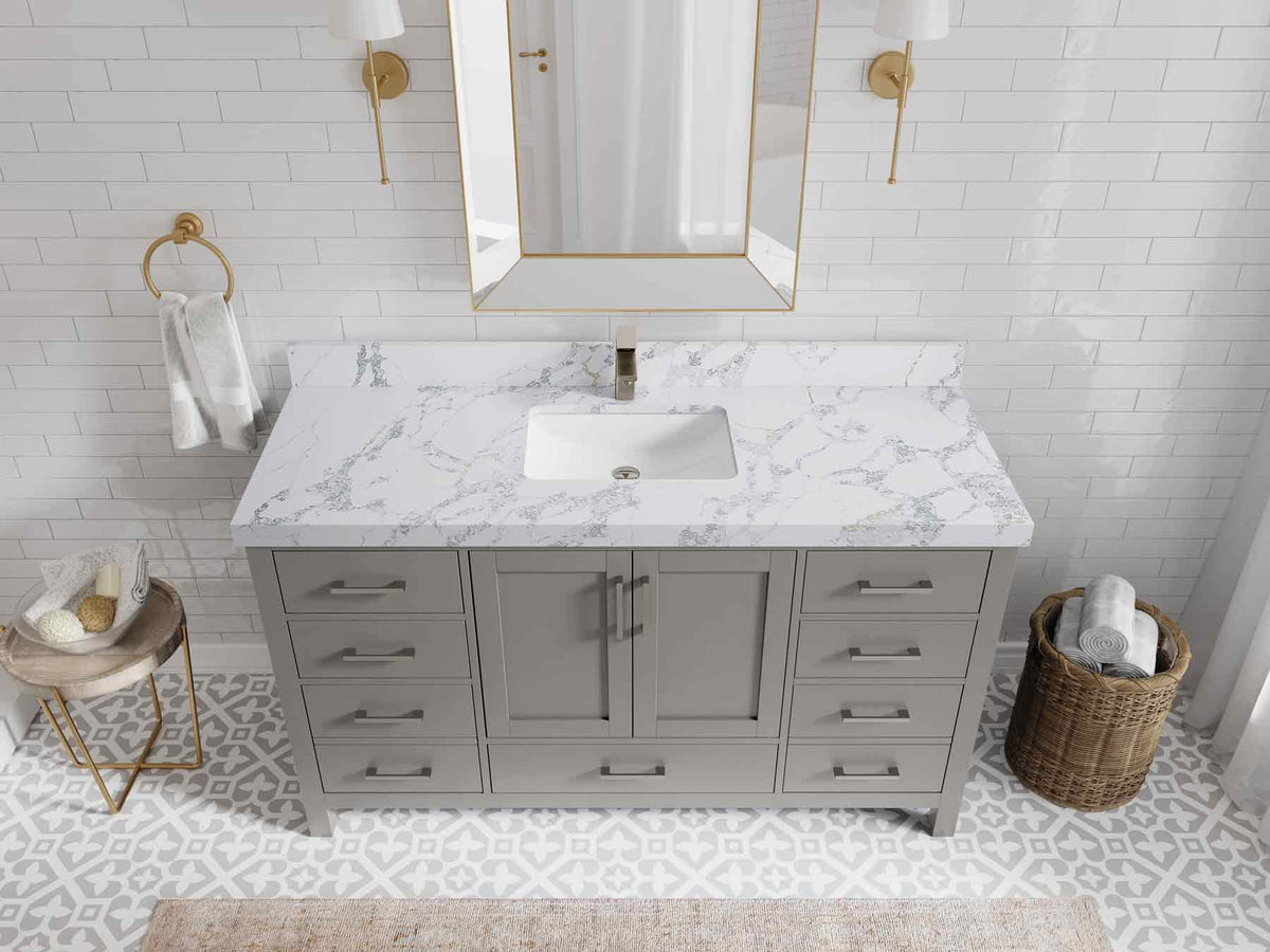 Malibu 60 in. W x 22 in. D Single Sink Bathroom Vanity - Willow Bath and Vanity