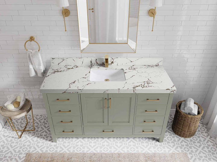 Malibu 60 in. W x 22 in. D Single Sink Bathroom Vanity - photo 33