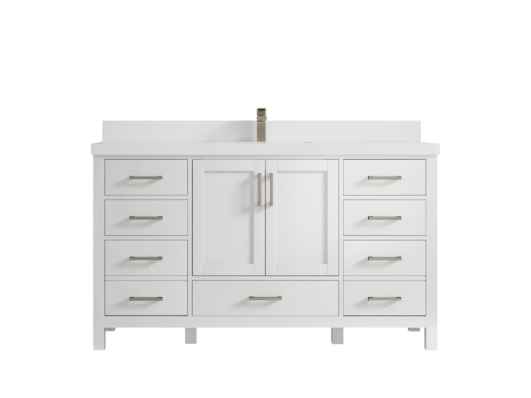Malibu 60 in. W x 22 in. D Single Sink Bathroom Vanity - Willow Bath and Vanity