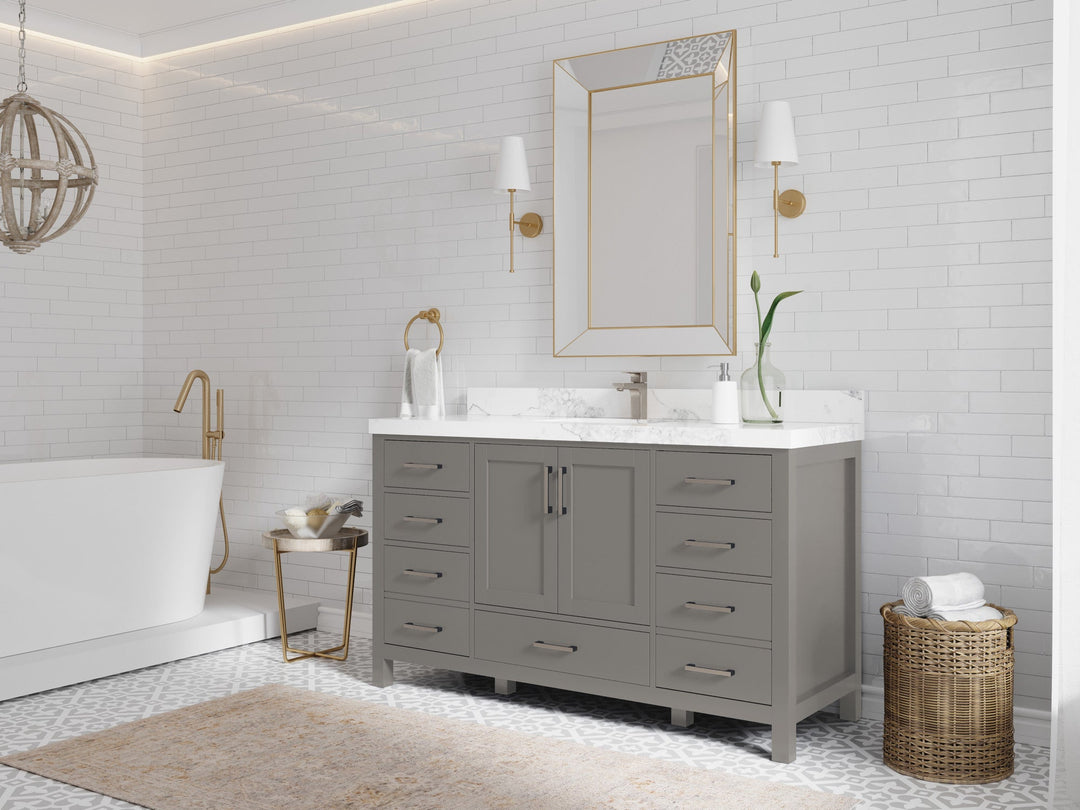 Malibu 60 in. W x 22 in. D Single Sink Bathroom Vanity - Willow Bath and Vanity