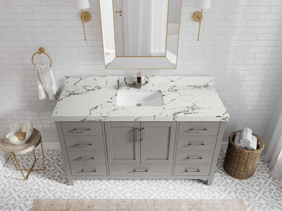 Malibu 60 in. W x 22 in. D Single Sink Bathroom Vanity - Willow Bath and Vanity