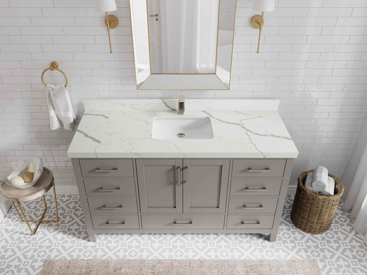 Malibu 60 in. W x 22 in. D Single Sink Bathroom Vanity - Willow Bath and Vanity