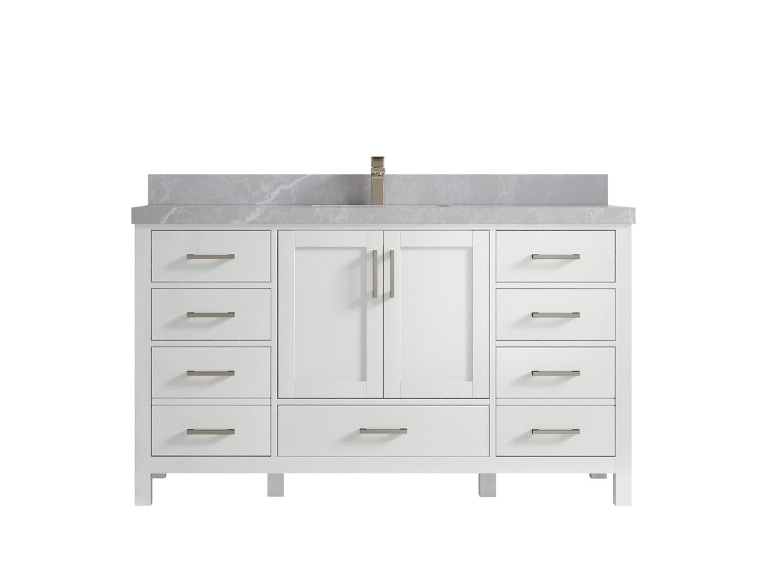 Malibu 60 in. W x 22 in. D Single Sink Bathroom Vanity - Willow Bath and Vanity