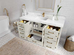 Malibu 60 in. W x 22 in. D Single Sink Bathroom Vanity - photo 3