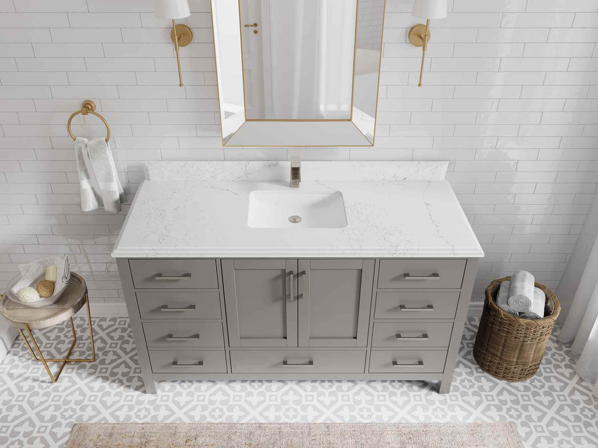 Malibu 60 in. W x 22 in. D Single Sink Bathroom Vanity - Willow Bath and Vanity