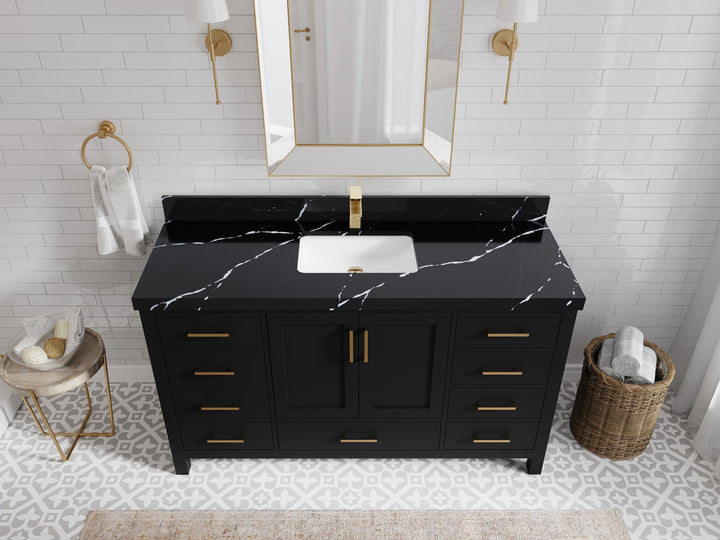 Malibu 60 in. W x 22 in. D Single Sink Bathroom Vanity - photo 8