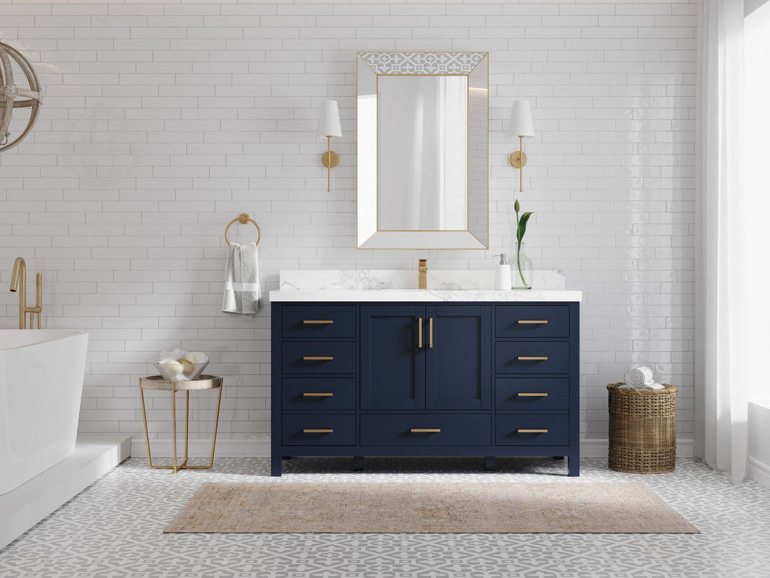 Malibu 60 in. W x 22 in. D Single Sink Bathroom Vanity - Willow Bath and Vanity