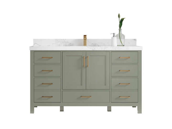 Malibu 60 in. W x 22 in. D Single Sink Bathroom Vanity - photo 1