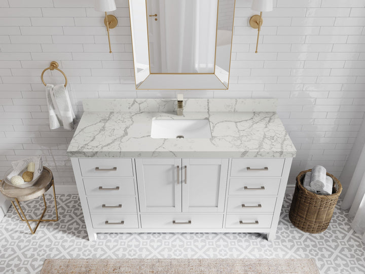 Malibu 60 in. W x 22 in. D Single Sink Bathroom Vanity - photo 38