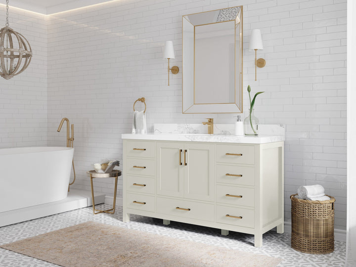 Malibu 60 in. W x 22 in. D Single Sink Bathroom Vanity - photo 2
