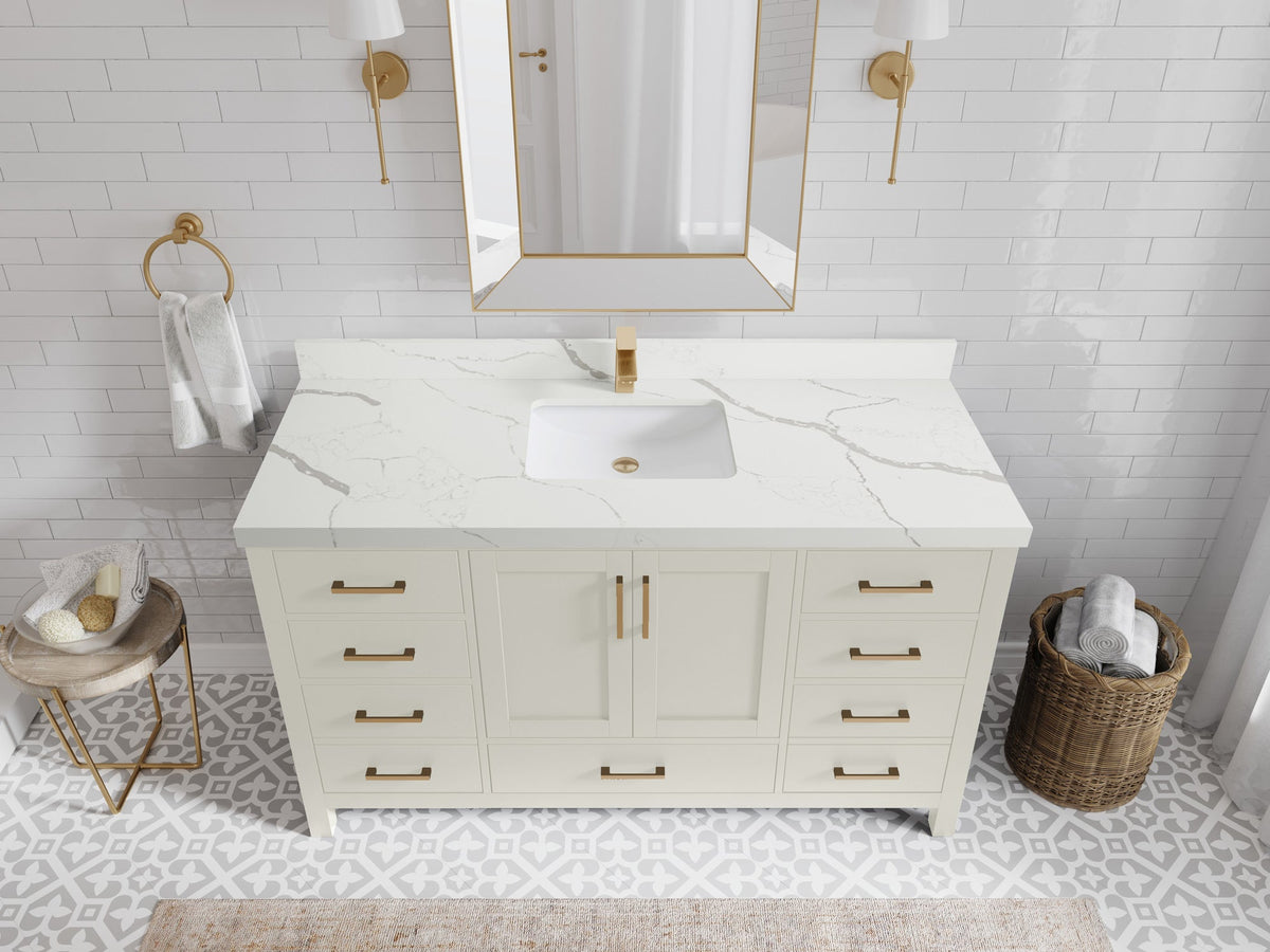 Malibu 60 in. W x 22 in. D Single Sink Bathroom Vanity - Willow Bath and Vanity