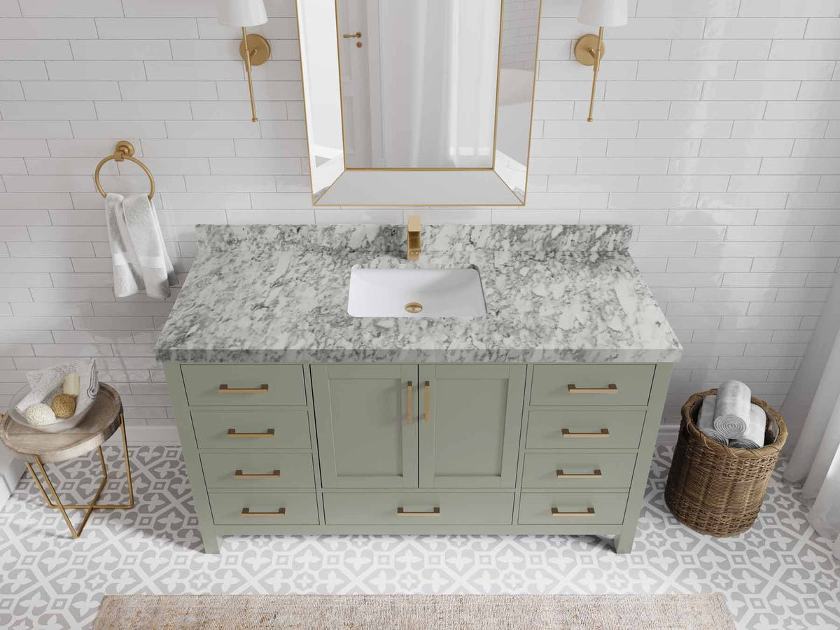 Malibu 60 in. W x 22 in. D Single Sink Bathroom Vanity - Willow Bath and Vanity