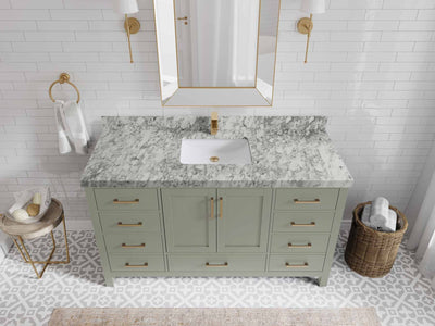 Malibu 60 in. W x 22 in. D Single Sink Bathroom Vanity - Willow Bath and Vanity