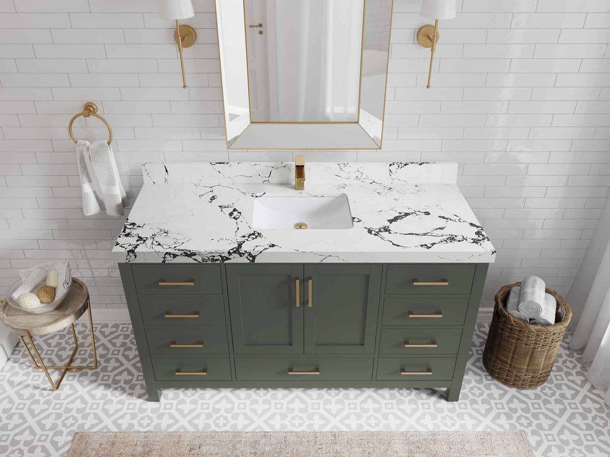 Malibu 60 in. W x 22 in. D Single Sink Bathroom Vanity - Willow Bath and Vanity