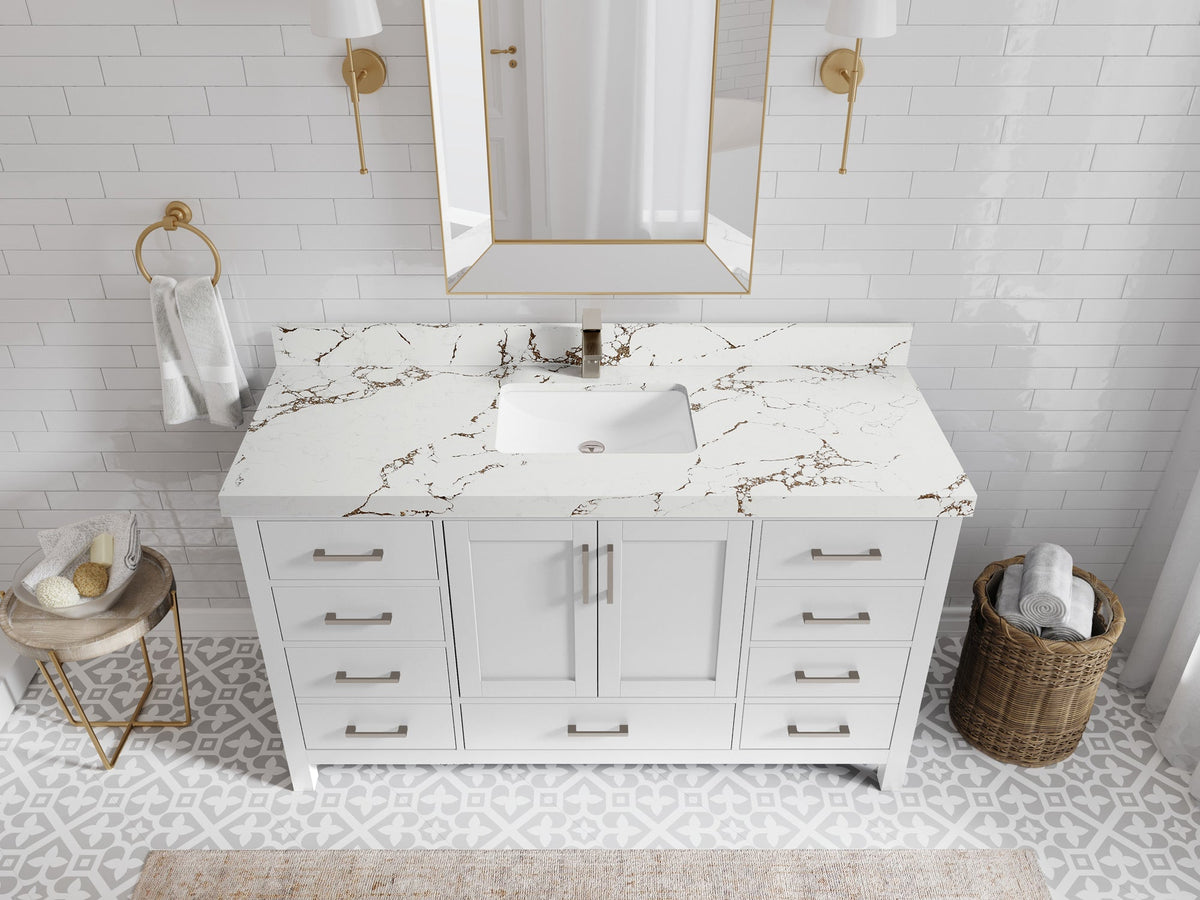 Malibu 60 in. W x 22 in. D Single Sink Bathroom Vanity - Willow Bath and Vanity
