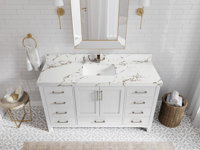 Malibu 60 in. W x 22 in. D Single Sink Bathroom Vanity - Willow Bath and Vanity